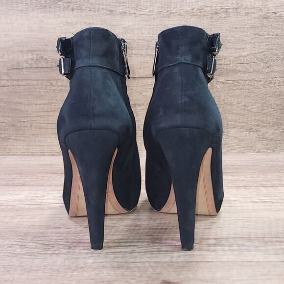 Sam Edelman Kit Women's Size 8.5M Black Suede Ankle Booties (READ) - Picture 4 of 13
